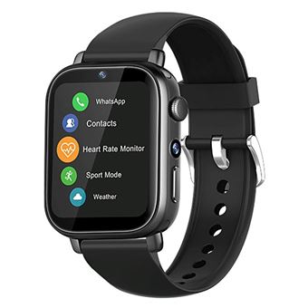 Montre Connectée 4G Étanche IP67 Dual Caméra Android 8.1 Mesure Température 2G+16G Noir YONIS - 1