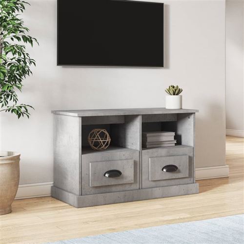 Vidaxl Gris Meuble Tv - Béton - 80X35x50 Cm - Image 3