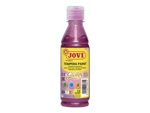 JOVI - Peinture - peinture à tempera à base d'eau - liguide - Rose à paillettes - 250 ml