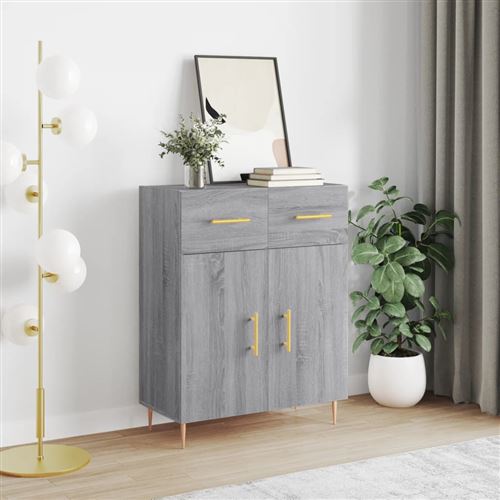 VIDAXL - Buffet - Gris - 69,5x34x90 cm - Image 3