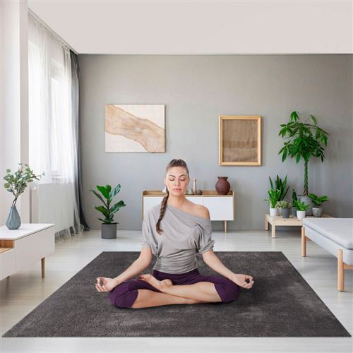 Tapis de salon au design moderne antistatique sans stress Milano GRI101, Taille: 133 x 190