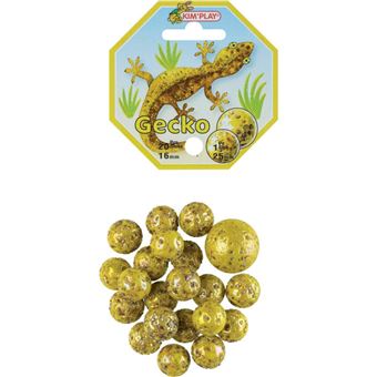 Billes - Filet de 20 billes + 1 calot - Jaune - Gecko - Jeu - Enfant - 1