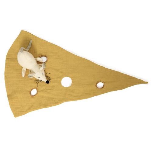 Non Communiqué Multicolore Doudou Souris En Gaze De Coton