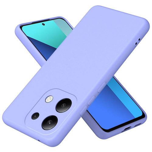 Coque pour Xiaomi Redmi Note 13 4G - housse etui silicone gel fine + film ecran - MAUVE - htdmobiles