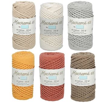 Laine en coton Macramé pour crochet, 40 g, peignée | Mercerie et Tissus