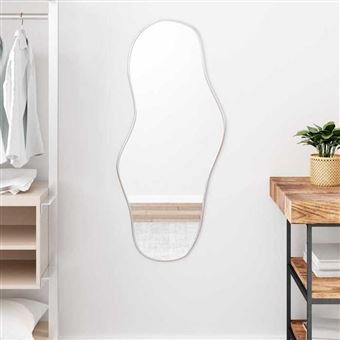 vidaXL Mural Miroir de Maquillage Coiffeuse Cosmétique Décoration de Chambre à Coucher Salle de Bain Salon Intérieur Argenté 348258 - 1