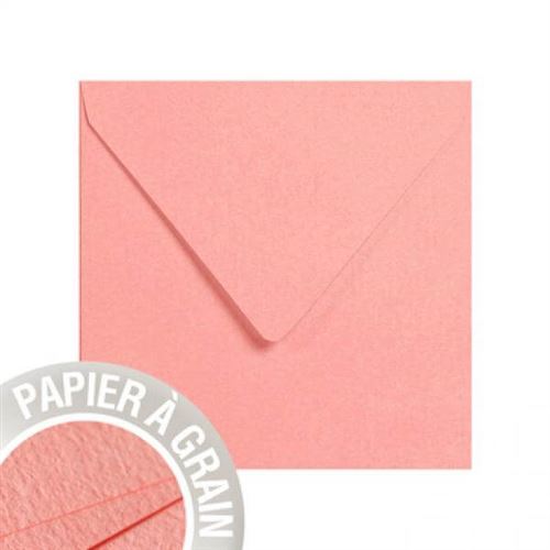 Enveloppe Pollen 140x140mm poudre de corail