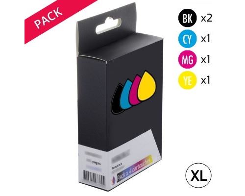 Génériques Epson 29XL Fraise Pack 5 cartouches génériques 2 noires 3 couleurs