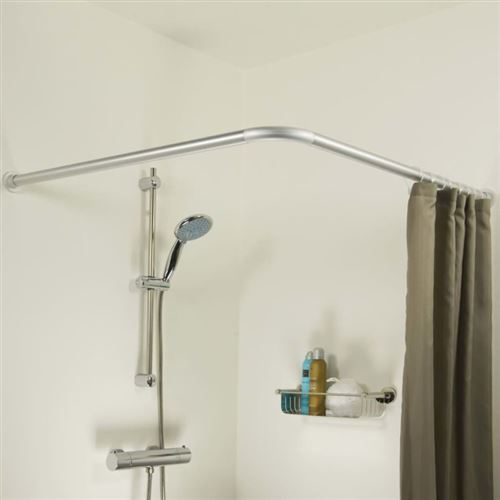 Sealskin Set de tringle de rideau de douche d'angle 90x90 cm Chrome