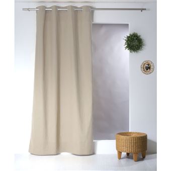 Enjoy Home - Rideau uni effet bachette - 135 x 240 cm - Ecru - 1