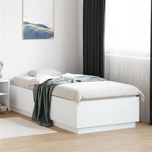 Vidaxl Blanc Cadre De Lit Sans Matelas 90X200 Cm - Image 3