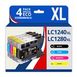 Lot De 8 Cartouches D'encre Compatibles Brother LC-1280 XL - Neuf Pour DCP J525W