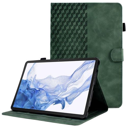 GENERIQUE - Étui pour Samsung Galaxy Tab S8 - S7 - Antichoc avec Support et Porte-Cartes - Vert - Image 3