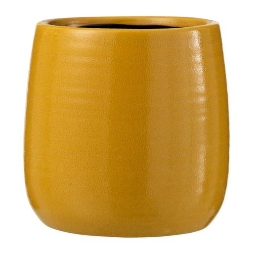 Cache-Pot en Céramique Uni 16cm Ocre