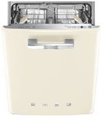 Smeg 50's Style STFABCR3 - Lave-vaisselle - intégrable - Niche - largeur : 60 cm - profondeur : 57.5 cm - hauteur : 82 cm - crème