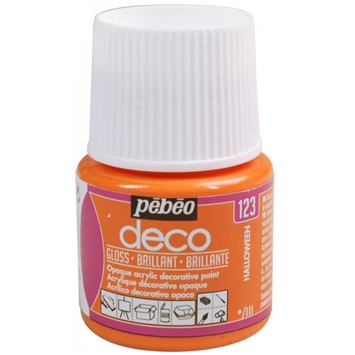 Peinture P.BO D&eacute;co - Brillant - 45 ml Orange Halloween