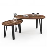 Lot De 3 Tables Basses Gigognes Noires - Bois D'ingénierie - Design Moderne