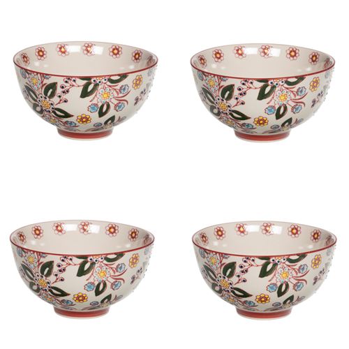 Non Communiqué Multicolore Coffret De 4 Coupelles Siena 11 Cm - Table Passion - Grès