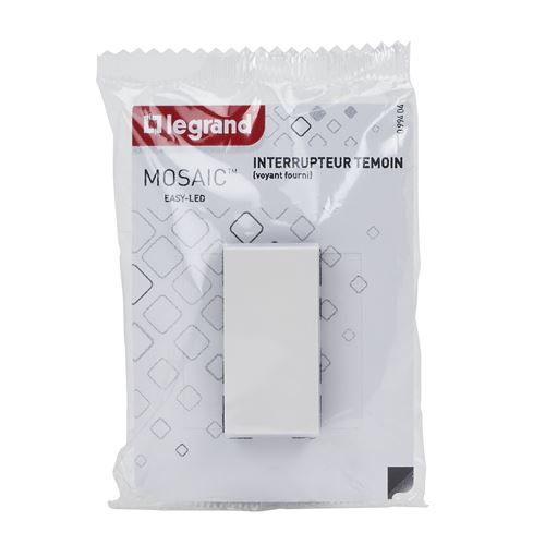 Non Communiqué Blanc Legrand - Interrupteur Va Et Vient + Voyant Easy-Led 10A 1 Module À Composer - Mosaic