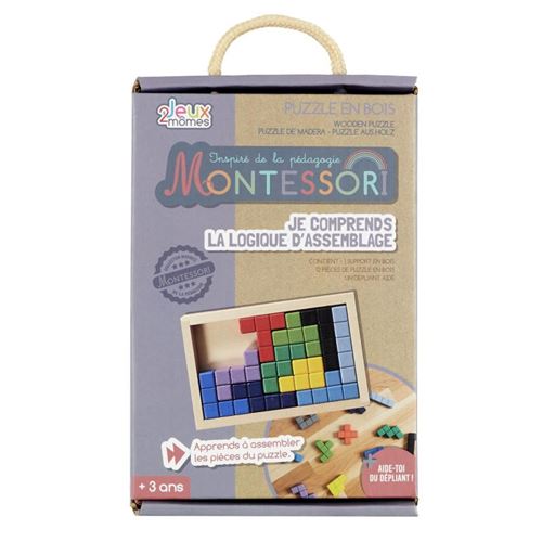 Puzzle Montessori en bois Formes à assembler