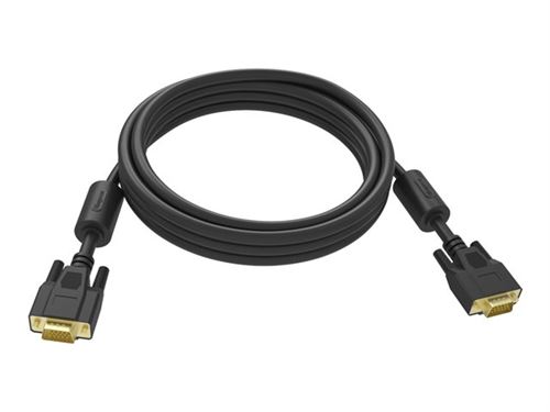 Vision Professional - Câble VGA - HD-15 (VGA) (M) pour HD-15 (VGA) (M) - 1 m - vis moletées - noir