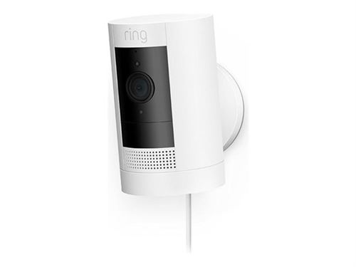 Ring Blanc Stick Up Cam Plug-In Boîte Caméra De Sécurité Ip Intérieure Et Extérieure Sur Bureau/Mural - Neuf - Image 4