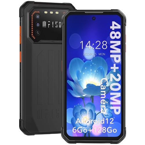 IIIF150 Air1 pro Smartphone Robuste 128Go 6.5'' 48MP Caméra Double SIM NFC - Noir