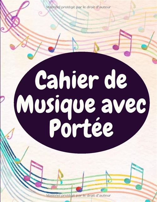 Cahier De Musique Narratik Grand Format - Papier À Portées Et Ligné Pour Composition Et Paroles (21,59 × 27,94 Cm)