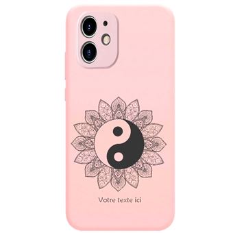 Coque rose Taperso pour Iphone 12 MINI avec motif yin yang et mandala Coque et étui téléphone