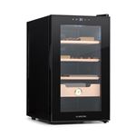 Cave à cigares - Klarstein El Presidente 48 - 48 l - 3 clayettes - 1 compartiment en bois de cèdre