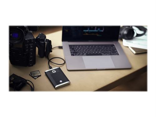 G-Technology G-DRIVE Mobile Pro - SSD - 2 TB - extern (draagbaar) - Thunderbolt 3 (USB-C aansluiting) - spacegrijs