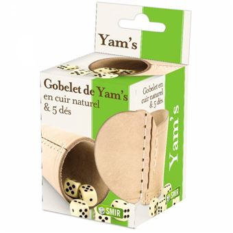 Cayro - Jeu De Dés - Gobelet À Dés Et 5 Dés À Pointes De 16 Mm - Gobelet À Dés En Cuir Doublé À L'Intérieur - Jeu De Société Pour Adultes