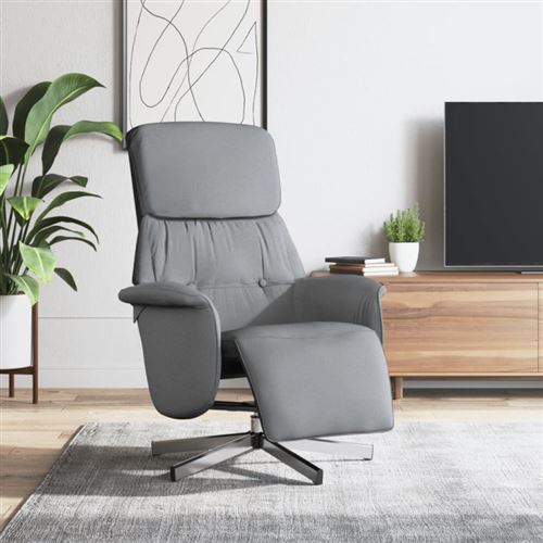 Vidaxl Gris/Clair Fauteuil Inclinable - Tissu - Image 2