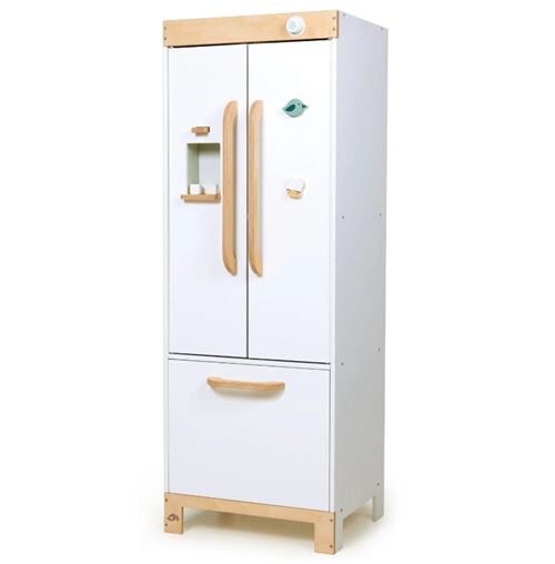 Non Communiqué Beige Réfrigérateur Blanc - Jeu D'imitation Bois Enfant