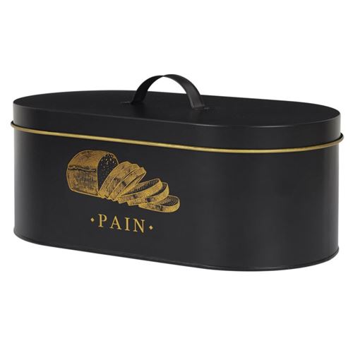 Non Communiqué Noir Boîte À Pain En Métal "Lounge" 33Cm