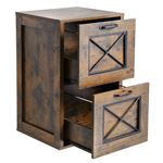 VEVOR Caisson de Bureau à 2 Tiroirs Avec Tringle de Suspension Réglable à 2 Niveaux