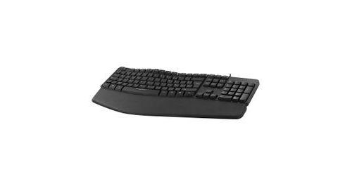 Clavier filaire Azerty T n b ergonomique avec repose-poignet aimanté Noir