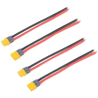 Câbles Silicone Drone Câbles Adaptateurs XT60 - Lot 5 Paires - 12 AWG Silicone - Drone Voiture RC Connecteur Voiture Bateau RC