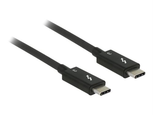 Delock - Câble Thunderbolt - USB-C (M) pour USB-C (M) - USB 3.1 Gen 2 / Thunderbolt 3 / DisplayPort 1.2a - 20 V - 5 A - 50 cm - support 4K - noir
