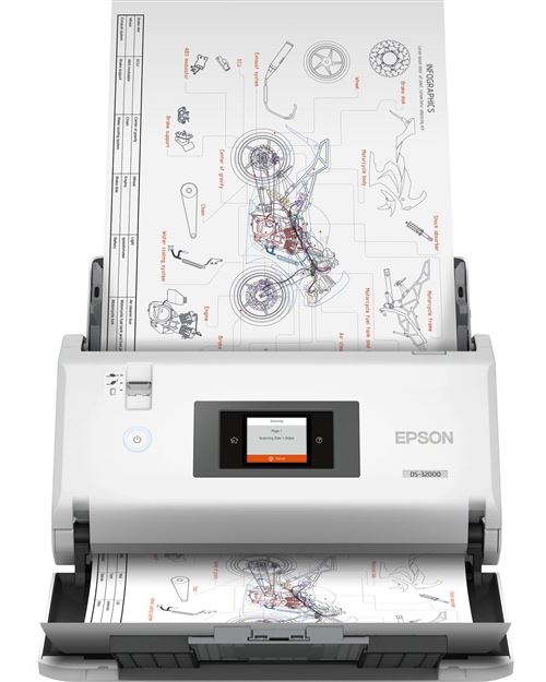 Epson WorkForce DS-32000 Sheet-fed scanner 600 x 600 DPI A3 White