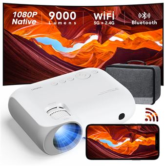 Videoprojecteur WiFi Bluetooth, VOPLLS 13000L 5G Natif 1080P