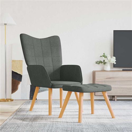 Vidaxl Gris Chaise De Relaxation - Foncé - Image 3