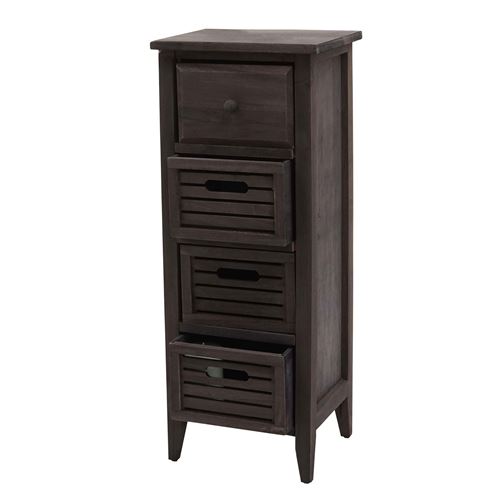 Mendler Gris Commode Enfant 4 Tiroirs - Image 3