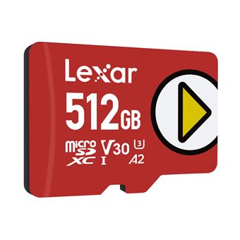 Carte mémoire Lexar Play micro SDXC UHS-I 512 Go Rouge