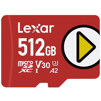 Carte mémoire Lexar Play micro SDXC UHS-I 512 Go Rouge