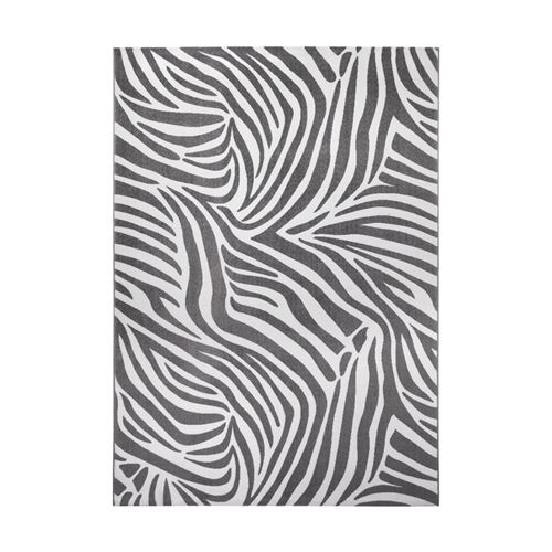 Tapis gris tufté mécanique pour chambre zebra