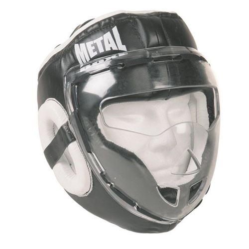 Casque de boxe avec visière-XL-Noir-XL--XL-Noir--------------Noir-Du S au XL