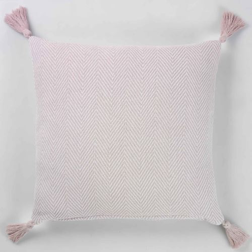 Housse de coussin pomp. +encart 40 x 40 cm coton tisse enoa Dragee