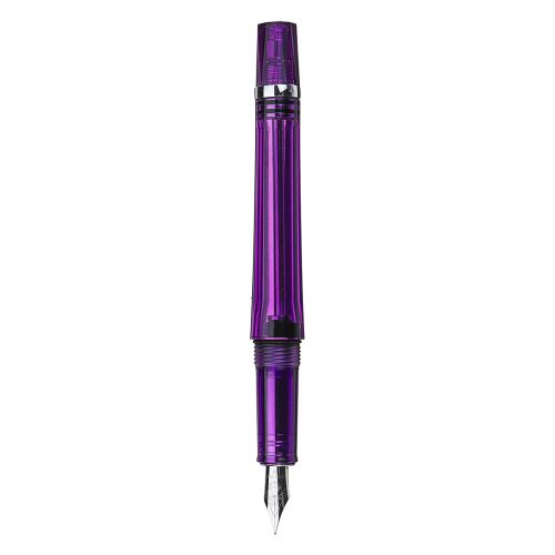 Stylo Plume Wingsung Transparent Vaccum Filling Transparent Violet EF 0,38 mm