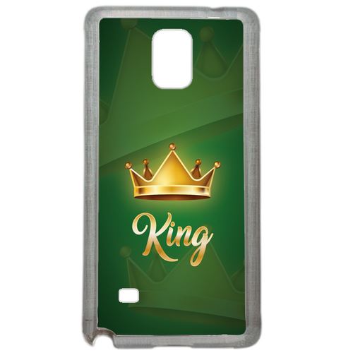 Coque King Fond Kaki Compatible Samsung Galaxy Note 4 Transparent